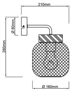 Brilliant - Lampada da parete GIADA 1xE27/40W/230V nera