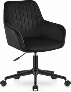 Sedia girevole ROXY - velluto nero