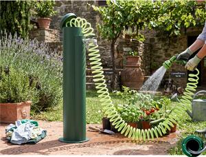 Fontana da Giardino con tubo a Spirale A scomparsa 10 m Acciaio Alluminio Belfer Dimensioni 17x27xh 94 cm - peso 6,2 kg con tubo a spirale, colore verde