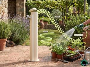 Fontana da Giardino con tubo a Spirale A scomparsa 10 m Acciaio Alluminio Belfer Dimensioni 17x27xh 94 cm - peso 6,2 kg con tubo a spirale, colore Avorio