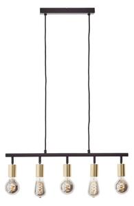 Brilliant - Lampadario su cavo 5xE27/28W/230V nero/ottone