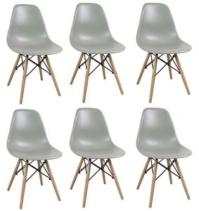 JULIETTE - sedia stile nordico con gambe in legno set da 6
