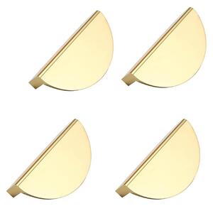 Maniglie per armadi, 4 pezzi, in lega di alluminio, colore rame, dimensioni 8x3,7x2 cm, distanza tra i fori: 6,4 cm