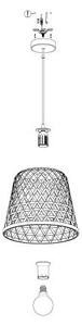 Eglo 55696 - Sospensione a cavo KIRKCOLM 1xE27/60W/230V beige