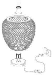 Eglo 55699 - Lampada da tavolo DEMBLEBY 1xE27/40W/230V beige