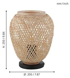 Eglo 55699 - Lampada da tavolo DEMBLEBY 1xE27/40W/230V beige