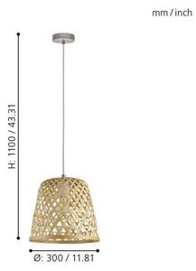 Eglo 55696 - Sospensione a cavo KIRKCOLM 1xE27/60W/230V beige