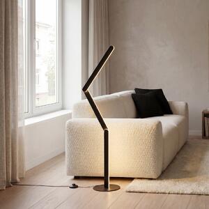 Lampada da terra di design nera con LED dimmerabile a 3 livelli - Gate