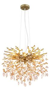 Globo 64138H1G - Lampadario a sospensione con cavo QUEENA 8xE14/40W/230V, oro