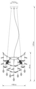 Globo 64138HG - Lampadario a sospensione su cavo QUEENA 4xE14/40W/230V dorato