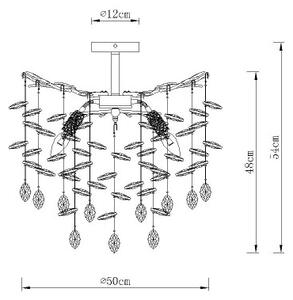 Globo 64138DS - Lampadario a stelo QUEENA 6xE14/40W/230V argento