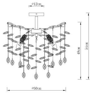 Globo 64138DG - Lampadario a stelo QUEENA 6xE14/40W/230V dorato