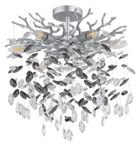 Globo 64138DS - Lampadario a stelo QUEENA 6xE14/40W/230V argento