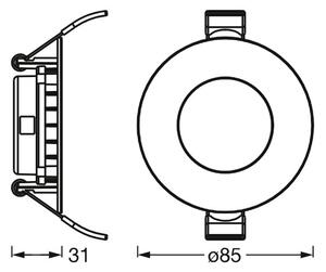 Osram - Set da 3 faretti LED da incasso SLIM 4,5W/230V