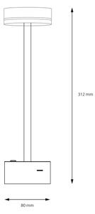 Lampada da tavolo LED dimmerabile ricaricabile SAM LED/5W/5V 3600 mAh nero/oro