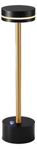 Lampada da tavolo LED dimmerabile ricaricabile SAM LED/5W/5V 3600 mAh nero/oro