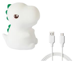 Lampada da notte ricaricabile per bambini DINO LED RGBW dimmerabile, 1W/5V, 1200 mAh