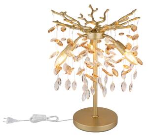 Globo 64138TG - Lampada da tavolo QUEENA 3xE14/40W/230V dorata