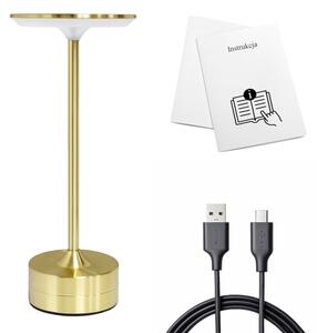 Lampada da tavolo LED ricaricabile a sfioramento TAVOLO LED/2,5W/5V 2400 mAh 3000-6000K dorata