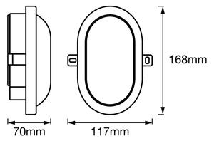 Osram - Applique da esterno BULKHEAD LED/6W/230V IP54 nera