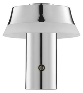 Brilliant - Lampada da tavolo LED KINICH, dimmerabile e ricaricabile, con controllo touch, LED 2,5W/5V 2700K cromo lucido