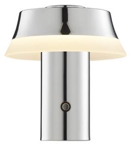 Brilliant - Lampada da tavolo LED KINICH, dimmerabile e ricaricabile, con controllo touch, LED 2,5W/5V 2700K cromo lucido