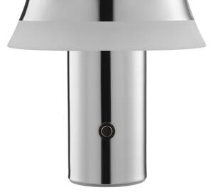 Brilliant - Lampada da tavolo LED KINICH, dimmerabile e ricaricabile, con controllo touch, LED 2,5W/5V 2700K cromo lucido