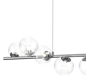 ONLI - Lampadario a sospensione con cavo KIMBERLY 8xG9/6W/230V, cromo lucido