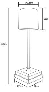 Globo 58487B - Lampada da tavolo LED ricaricabile dimmerabile a sfioramento DIXON 1,5W/5V 2200 mAh nero
