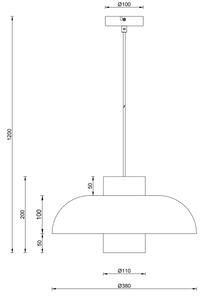 Globo 15755SA - Lampada a sospensione su cavo LOWE 1xE27/60W/230V