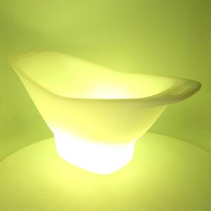 Lampada led plastica ricaricabile con portabottiglie multicolor ovale cm64x30h28