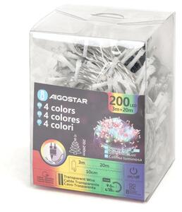 Aigostar - Catena luminosa LED per esterni 200 LED/8 funzioni 23 m IP44 multicolore