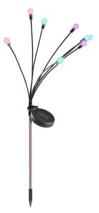 Lampada solare LED RGB FIORINI 8xLED 1,2V 600mAh IP44 nera