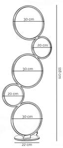 ONLI - Lampada da terra LED RINGS LED/58W/230V 4000K nera