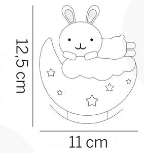 ONLI - LED Luce notturna ricaricabile per bambini NUVOLINA LED/2,5W/5V coniglietto/blu