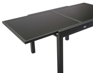 Tavolo alluminio boise allungabile antracite quadro cm90/180x90h75