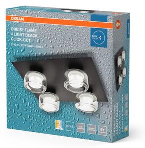 Osram -LED Plafoniera da bagno ORBIS FLAME 4xLED/5,5W/230V IP44 nera