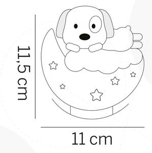 ONLI - Luce notturna ricaricabile a LED per bambini NUVOLINA LED/2,5W/5V cane/blu