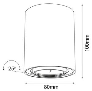 Brosline 1258 - Faretto POINT 1xGU10/10W/230V nero
