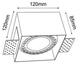 Brosline 3268 - Faretto da incasso CAGE 1xGU10/18W/230V nero