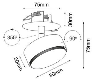 Brosline 3259 - Faretto da incasso DROP 1xGX53/9W/230V bianco