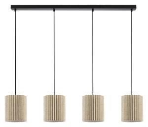 Brilagi - Lampada a sospensione su cavo NORDIC WAVE 4xE27/15W/230V lino/nero