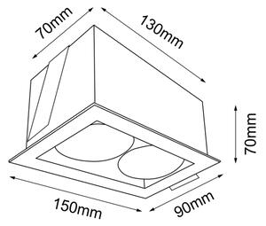 Brosline 3035 - Plafoniera per controsoffitto CAGE 2xGU10/10W/230V bianca