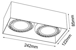 Brosline 1270 - Faretto CAGE 2xGU10/18W/230V bianco