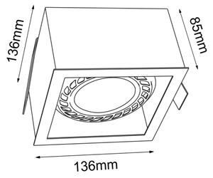 Brosline 3272 - Faretto da incasso CAGE 1xGU10/18W/230V nero