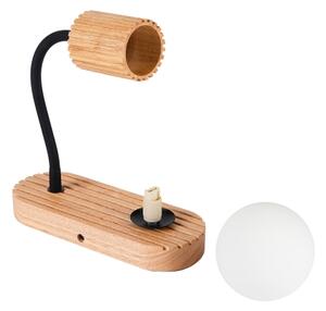 Brilagi - Lampada da parete MODERN WOOD 1xG9/5W/230V + 1xGU10/8W in legno