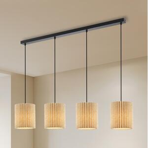 Brilagi - Lampada a sospensione su cavo NORDIC WAVE 4xE27/15W/230V lino/nero