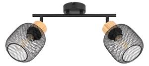 Brilagi - Faretto BASKLITE 2xE27/15W/230V legno/nero