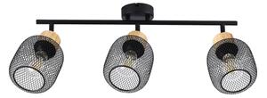 Brilagi - Faretto BASKLITE 3xE27/15W/230V legno/nero