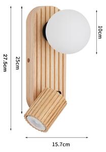 Brilagi - Faretto da parete MODERN WOOD 1xG9/5W/230V+1xGU10/8W legno
